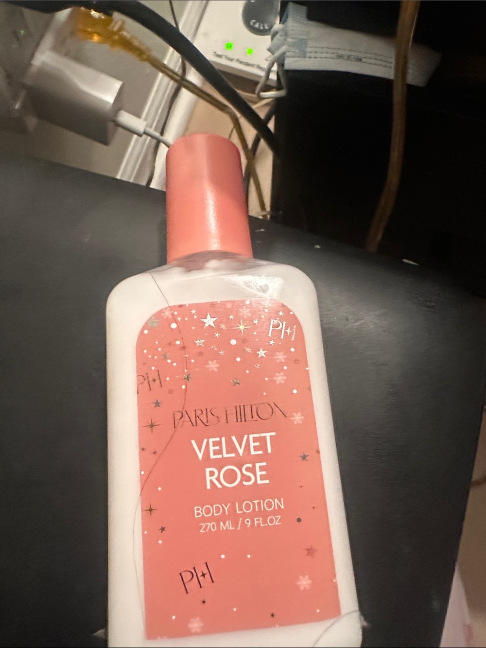 Paris Hilton Velvet Rose Body Lotion - Coral Pink Bottle